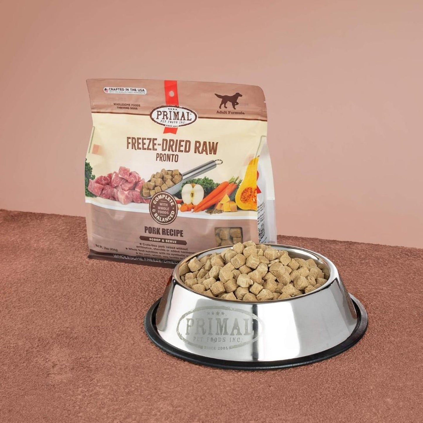 Primal Dog Freeze-Dried Pronto Pork 16oz. Primal Pet Food