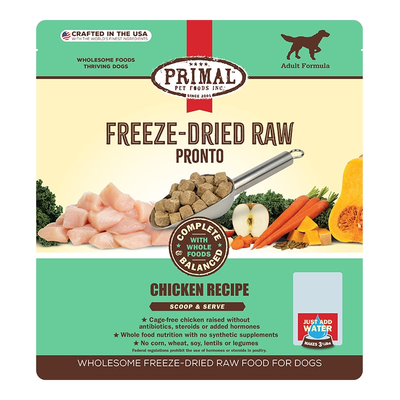 Primal Dog Freeze-Dried Pronto Chicken 25oz. Primal Pet Food