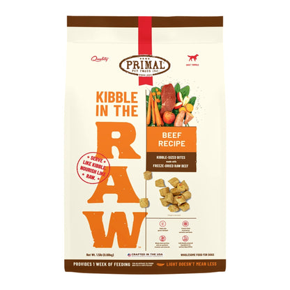 Primal Dog Freeze-Dried Kibble In The Raw Beef 9Lb Primal Pet Food