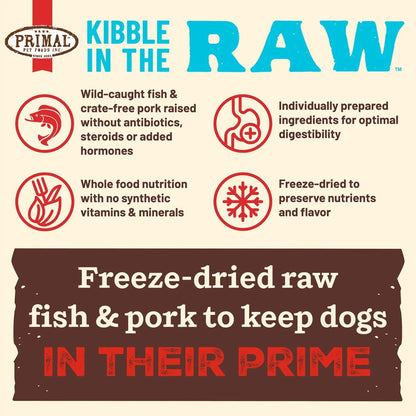 Primal Dog Freeze-Dried Kibble In The Raw Fish 9Lb Primal Pet Food