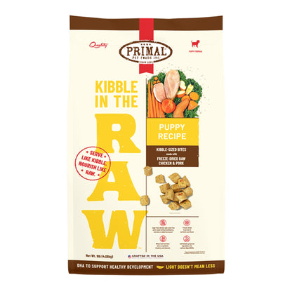 Primal Dog Freeze-Dried Kibble In The Raw Puppy 9Lb Primal Pet Food