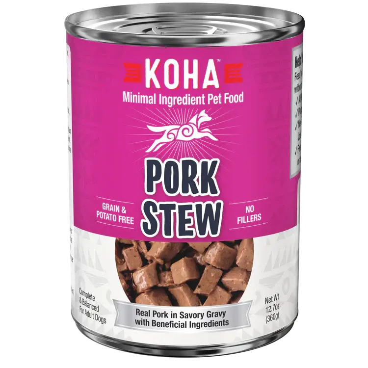 Koha Dog Grain Free Stew Pork 12.7oz. (Case of 12) Koha