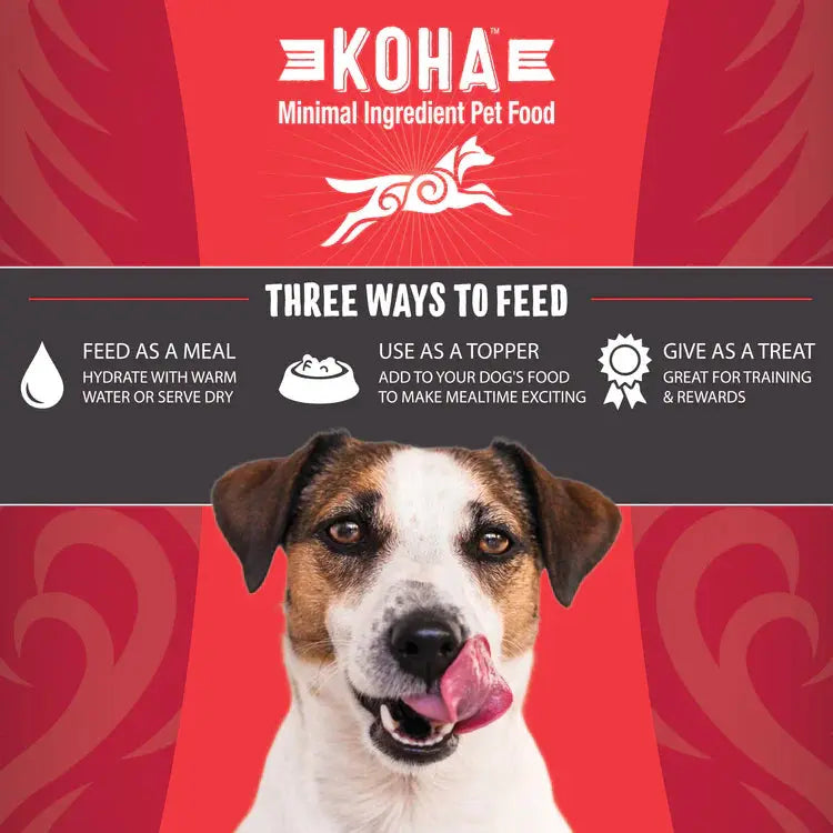 Koha Dog Grain Free Raw Freeze Dried Bites Beef 14oz. Koha