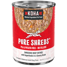 Koha Dog Grain Free Shredded Beef 12.5oz. (Case of 12)