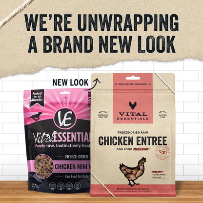 Vital Essentials Dog Freeze-Dried Mini Nibs Chicken 14oz. Vital Essentials