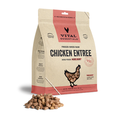 Vital Essentials Dog Freeze-Dried Mini Nibs Chicken 25oz. Vital Essentials