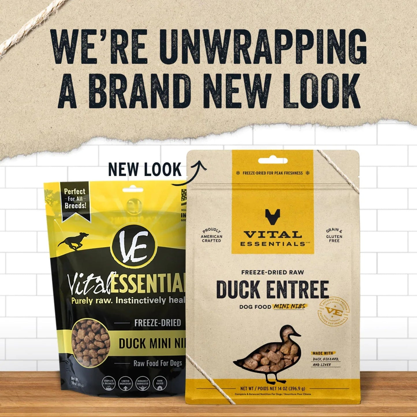 Vital Essentials Dog Freeze-Dried Mini Nibs Duck 14oz. Vital Essentials