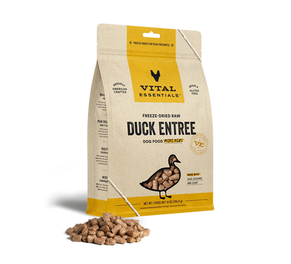 Vital Essentials Dog Freeze-Dried Mini Nibs Duck 14oz. Vital Essentials