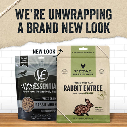 Vital Essentials Dog Freeze-Dried Mini Nibs Rabbit 14oz. Vital Essentials
