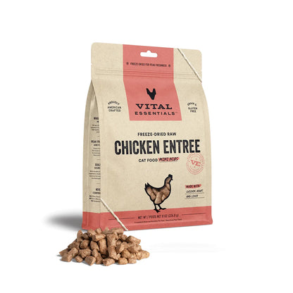 Vital Essentials Cat Freeze Dried Mini Nibs Chicken 8oz. Vital Essentials