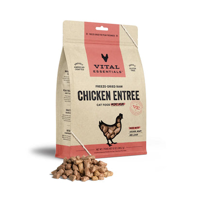 Vital Essentials Cat Freeze Dried Mini Nibs Chicken 12oz. Vital Essentials