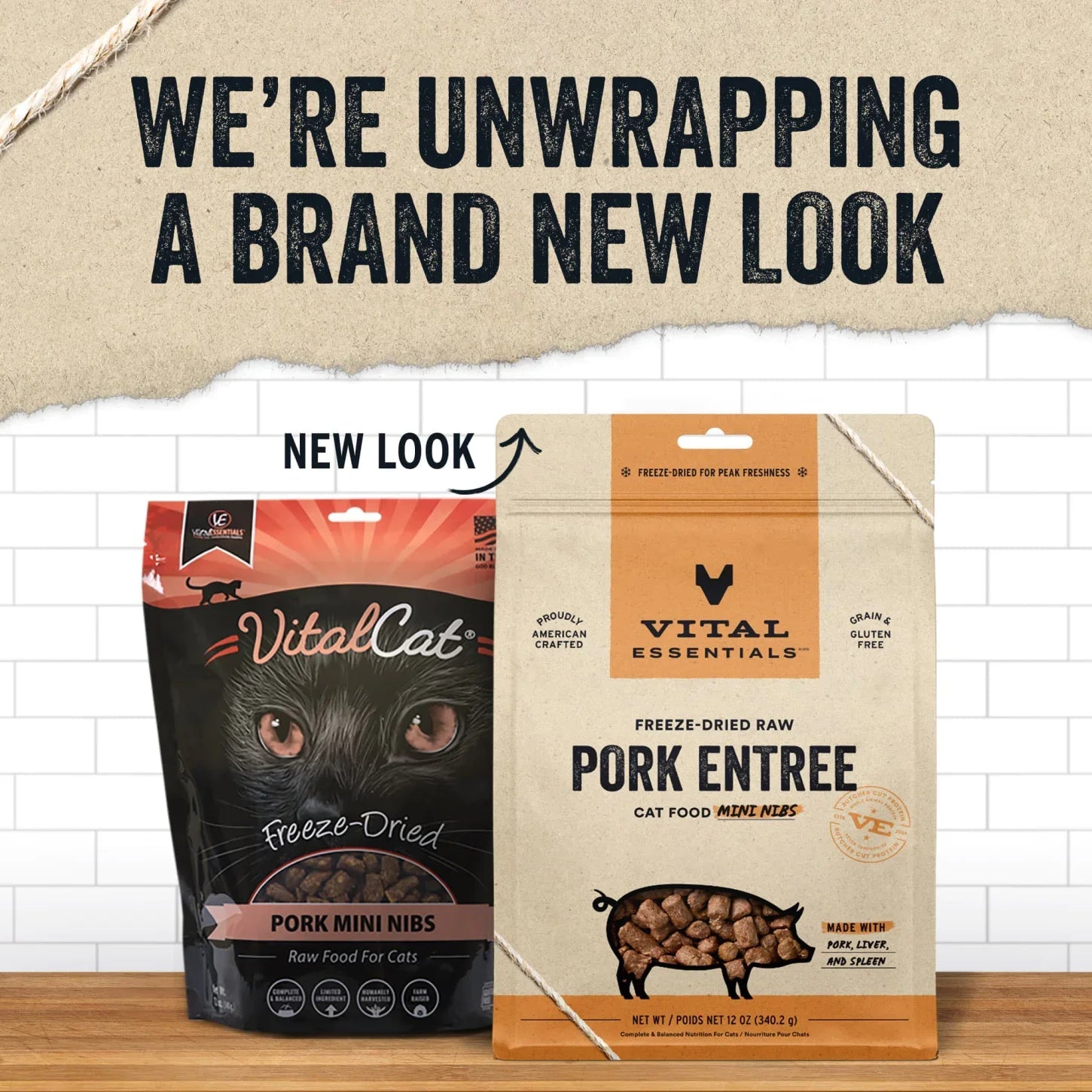 Vital Essentials Cat Freeze Dried Mini Nibs Pork 12oz. Vital Essentials