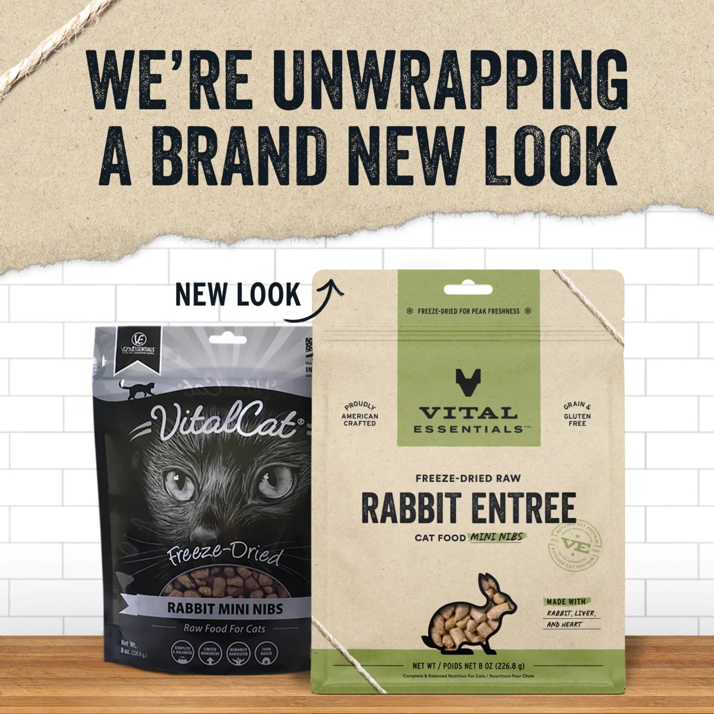 Vital Essentials Cat Freeze Dried Mini Nibs Rabbit 8oz. Vital Essentials