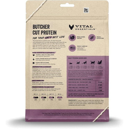 Vital Essentials Cat Freeze Dried Mini Nibs Turkey 12oz. Vital Essentials