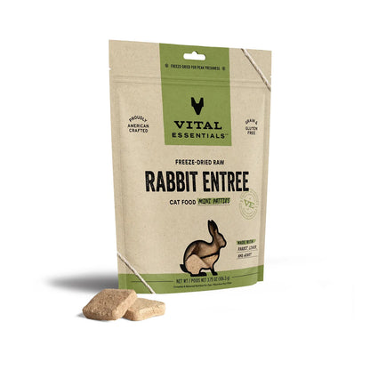 Vital Essentials Cat Freeze Dried Mini Patties Rabbit 3.75oz. Vital Essentials