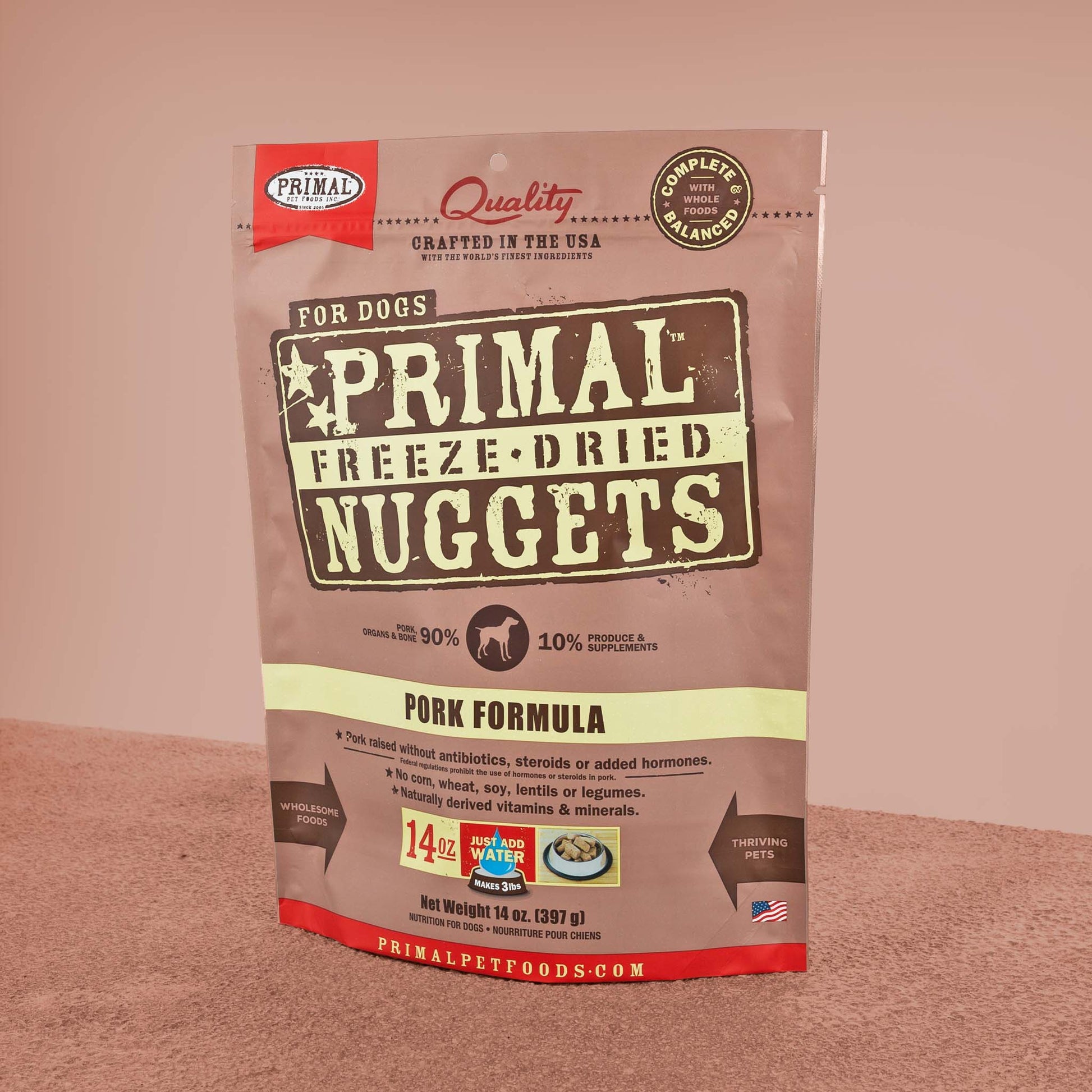 Primal Dog Freeze-Dried Nuggets Pork 5.5oz. Primal Pet Food