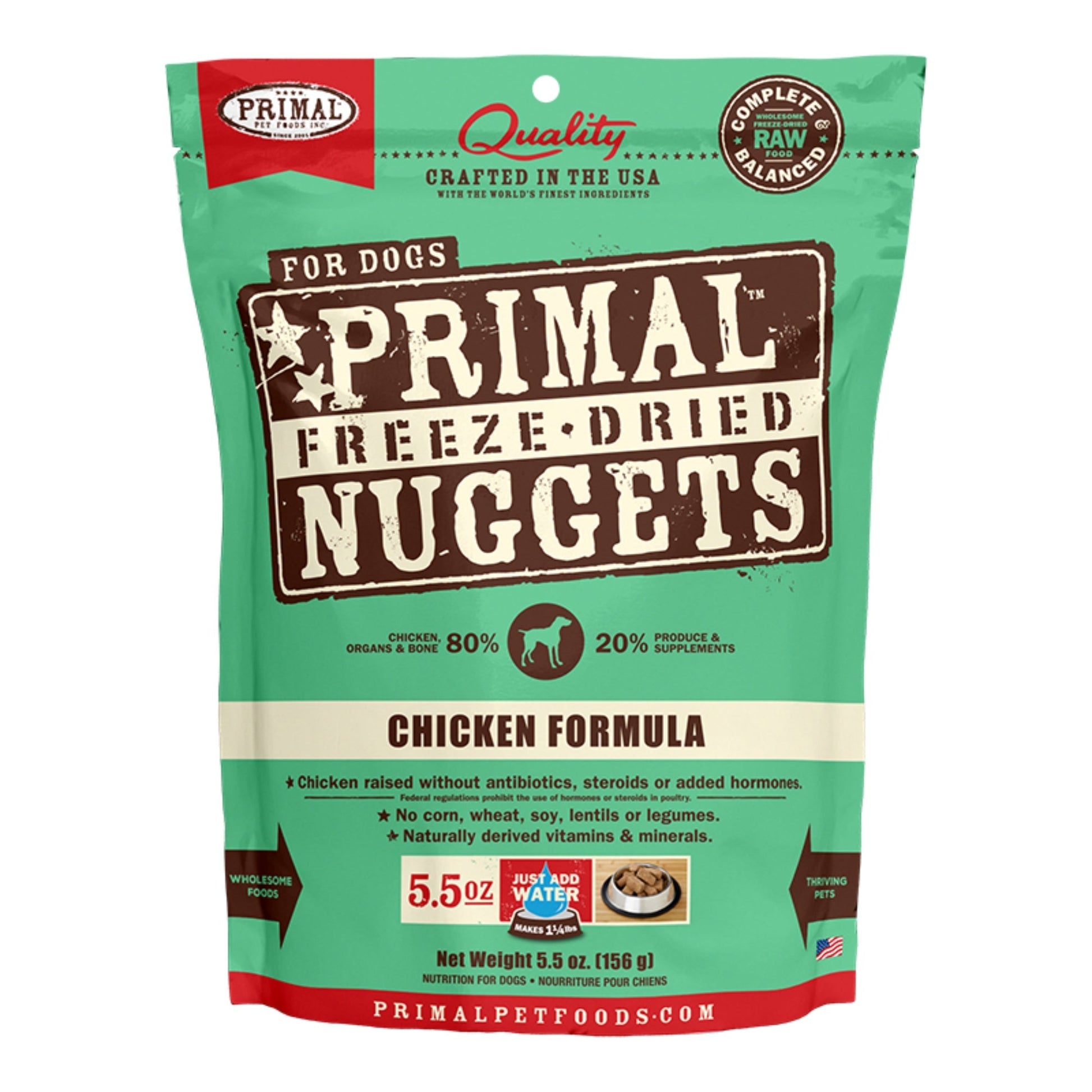 Primal Pet Foods Freeze Dried Dog Food 5.5oz.-Chicken Primal Pet Food