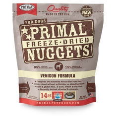 Primal Pet Foods Freeze Dried Dog Food- Venison 5.5oz. Primal Pet Food