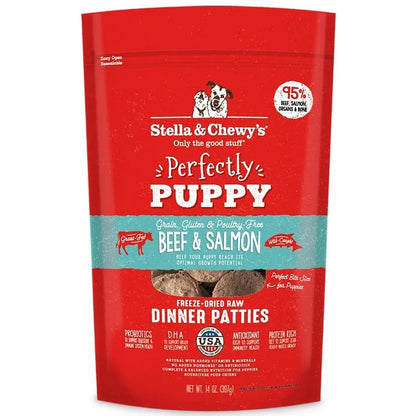 Stella and Chewys Dog Freeze Dried Puppy Beef Salmon 14 oz. Stella & Chewys