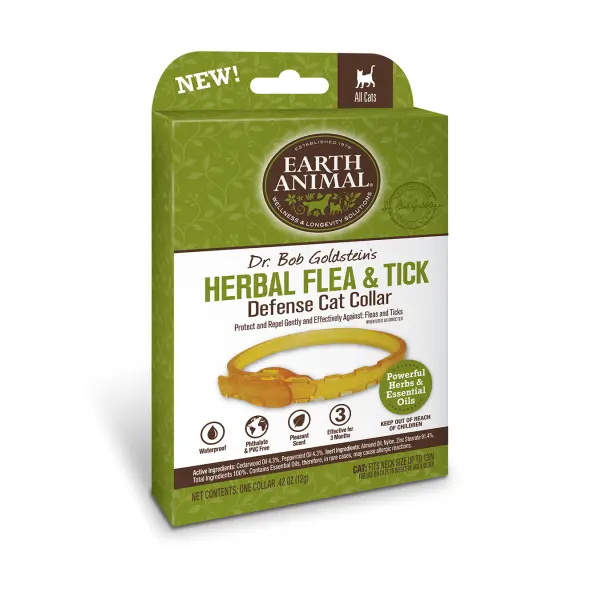 Earth Animal Herbal Flea and Tick Collar For Cats Earth Animal