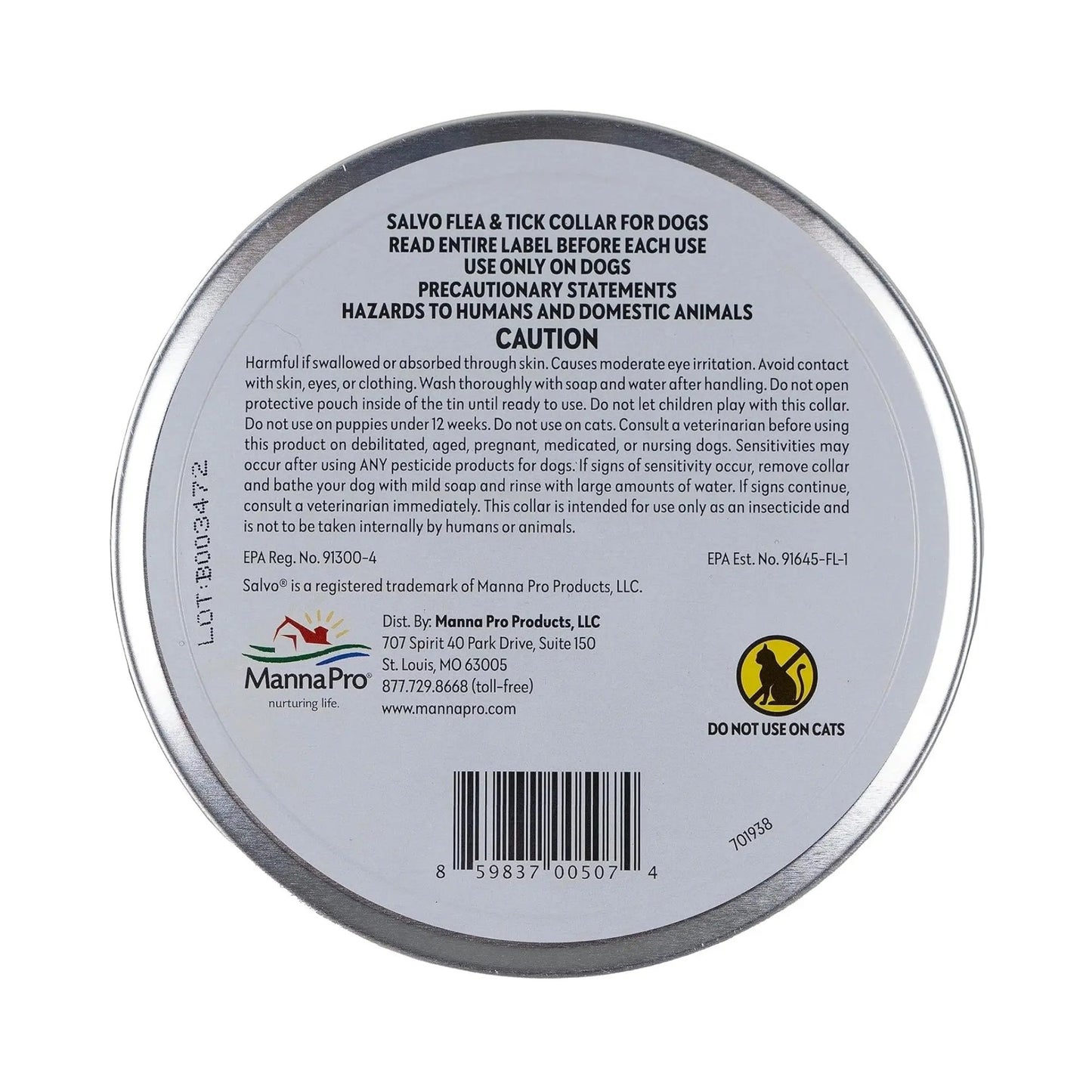 Salvo Flea And Tick Collar For Dogs Sm-2 Pk Salvo