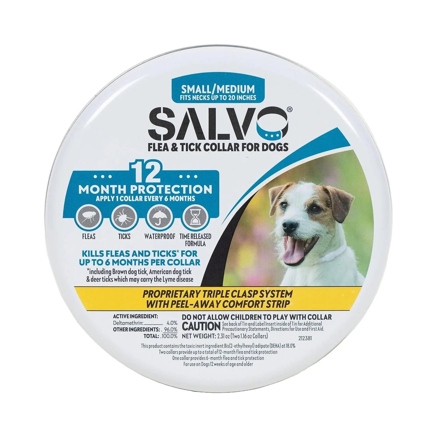 Salvo Flea And Tick Collar For Dogs Sm-2 Pk Salvo