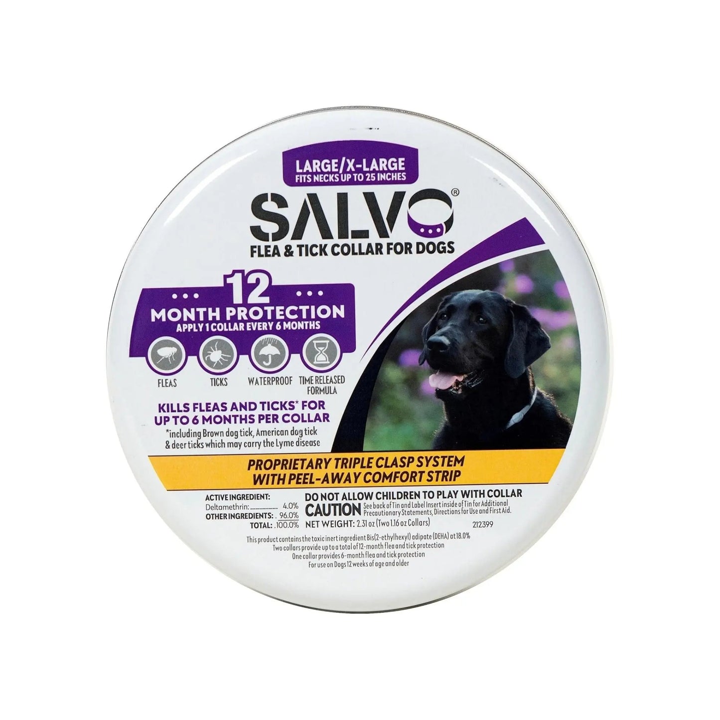 Salvo Flea And Tick Collar For Dogs Large-2 Pk Salvo