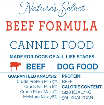 Nature's Select - Beef Formula Paté - Canned Food For Dogs
