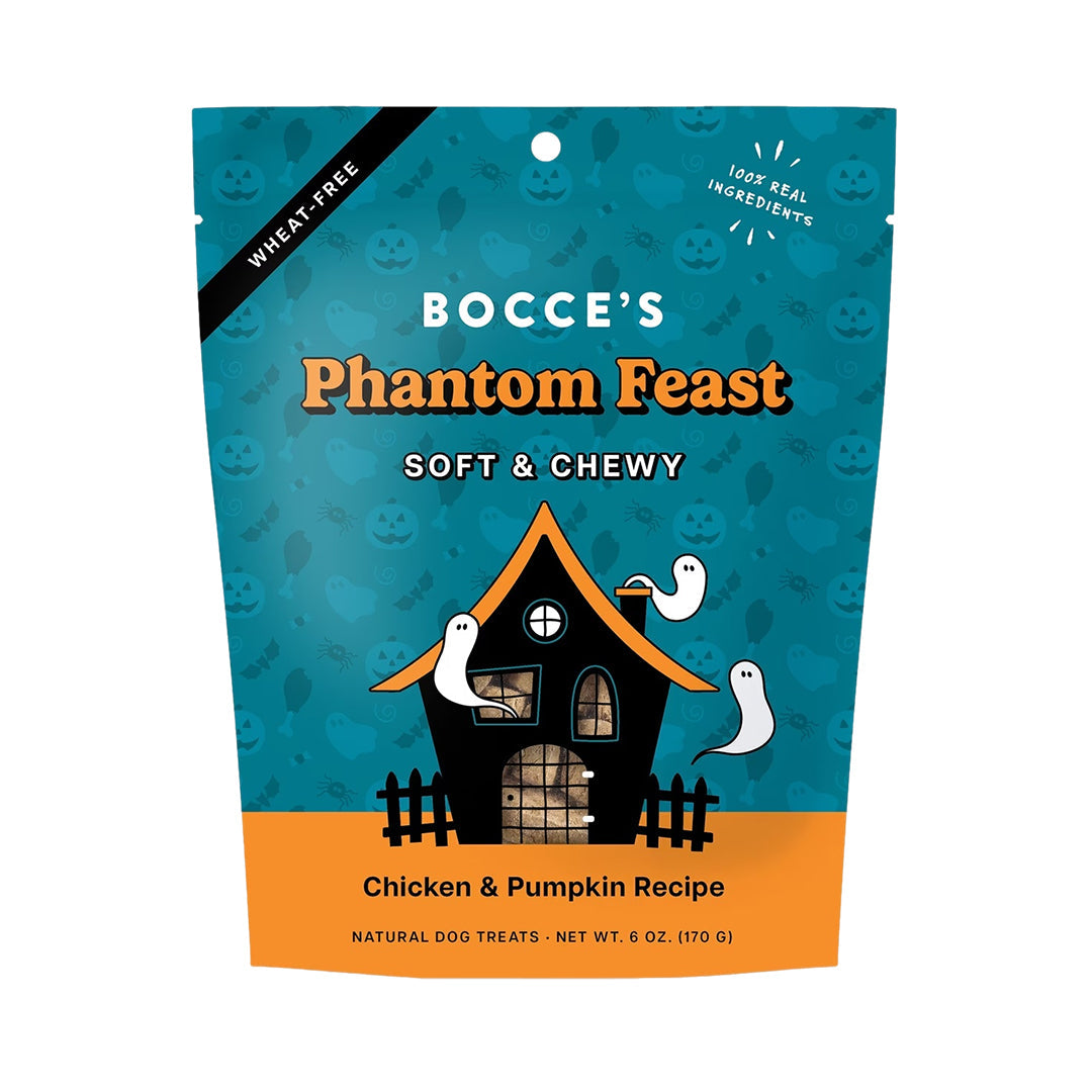 Bocce's Bakery Phantom Feast Chicken & Pumpkin Soft & Chewy Dog Treats – 6 oz Bocce's Bakery