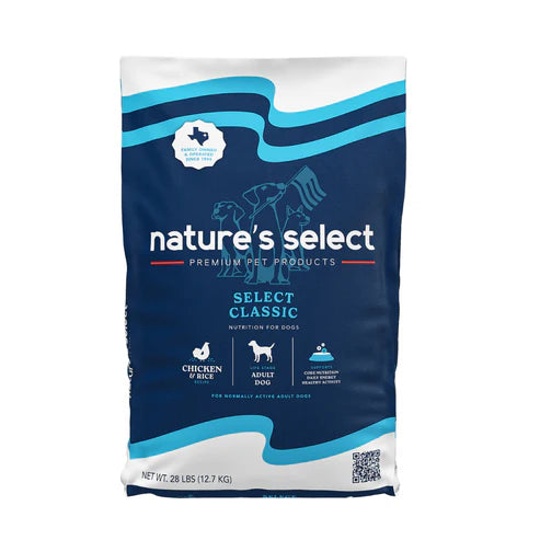 Nature's Select Classic Chicken & Rice Recipe, Dry Dog Food for Adults