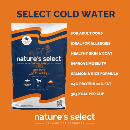Nature's Select Cold Water Salmon & Rice Recipe, Dry Dog Food for Adults