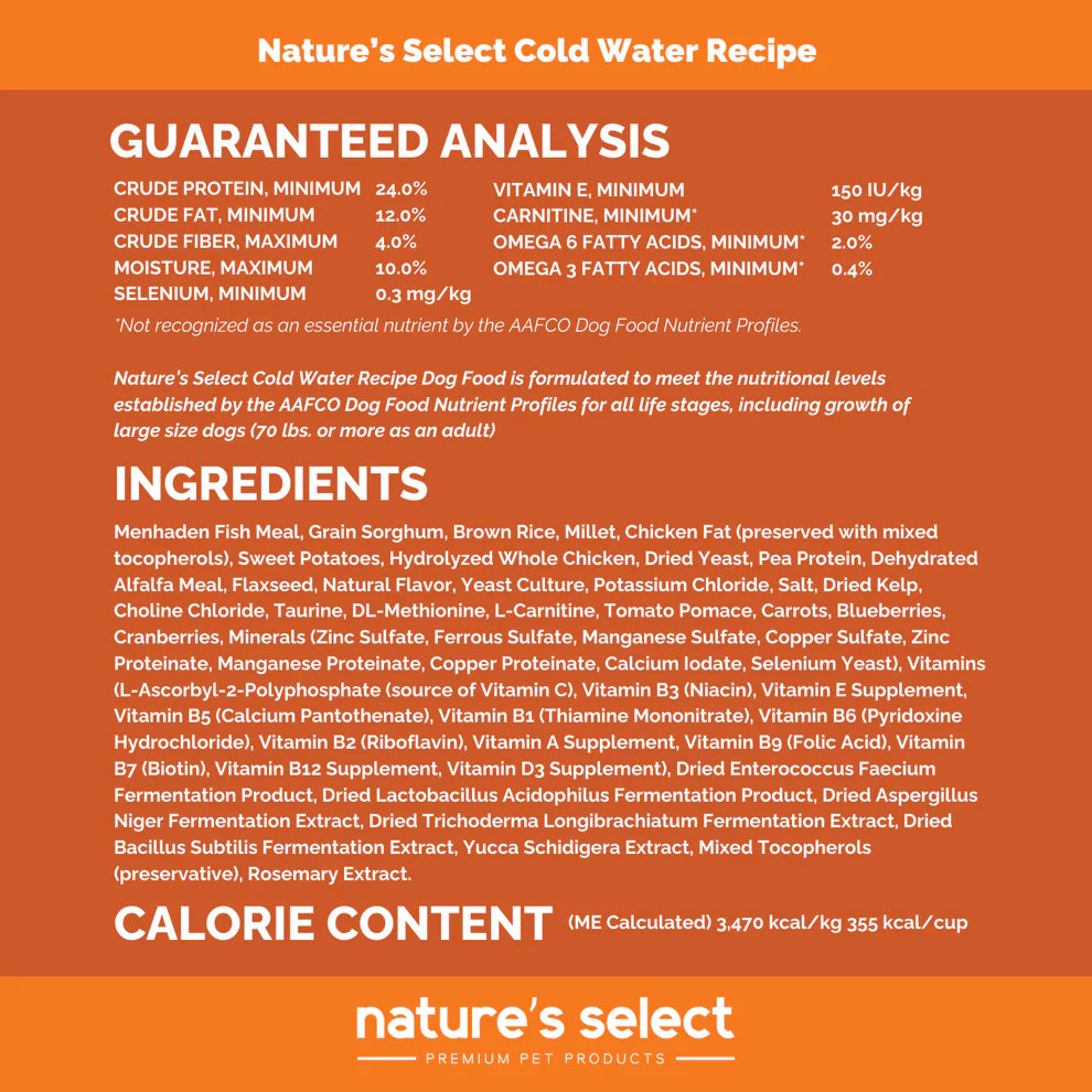 Select Cold Water Recipe  - White Fish & Sweet Potato