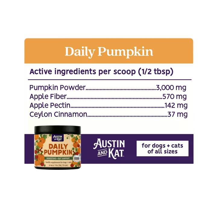 Austin and Kat Daily Pumpkin Digestive Support Powder - 100 g Austin and Kat