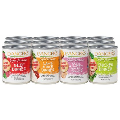 Evanger's Super Premium Variety Pack Grain-Free Canned Dog Food (12-Pack) Garver