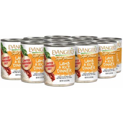 Evanger's Super Premium Lamb & Rice Dinner Canned Dog Food Garver