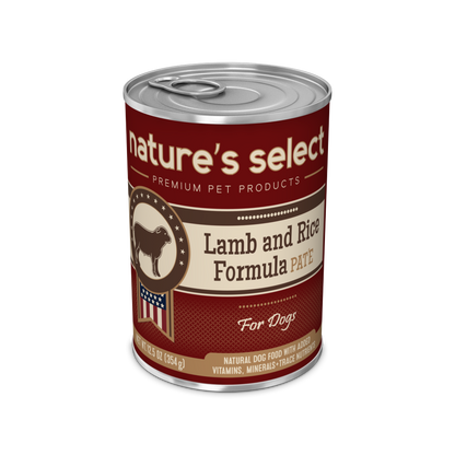 Nature's Select - Lamb & Rice Formula Paté - Canned Food For Dogs