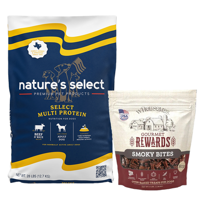 Nature's Select Multi Protein Beef & Rice Recipe, Dry Dog Food for Adults