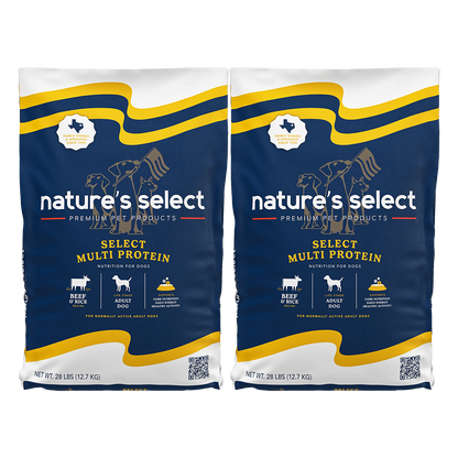 Nature's Select Multi Protein Beef & Rice Recipe, Dry Dog Food for Adults