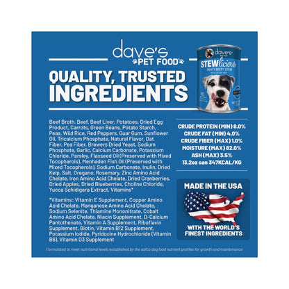 Dave's STEWlicious - Grain Free Canned Dog Food