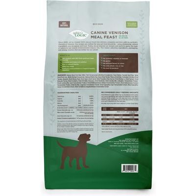 Nature's Logic 100% Natural Canine Venison Meal Feast All Life Stages Dry Dog Food, 25-lb bag Barkaroo