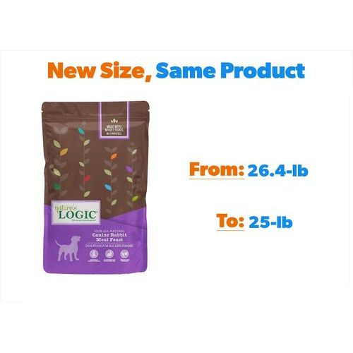 Nature's Logic 100% Natural Canine Rabbit Meal Feast All Life Stages Dry Dog Food, 25-lb bag slide 3 of 12