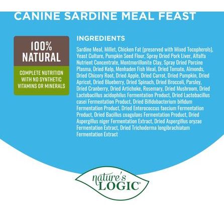 Nature's Logic 100% Natural Canine Sardine Meal Feast All Life Stages Dry Dog Food, 25-lb bag slide 5 of 9