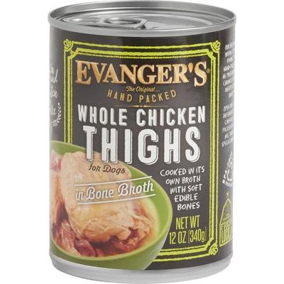 Evanger's Grain-Free Hand Packed Whole Chicken Thighs Canned Dog Food Garver