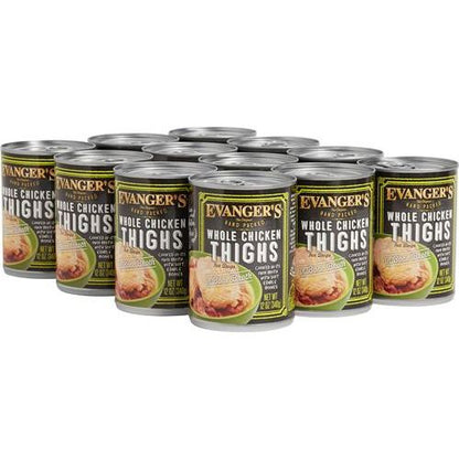 Evanger's Grain-Free Hand Packed Whole Chicken Thighs Canned Dog Food Garver