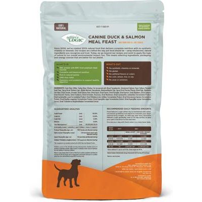 Nature's Logic 100% Natural Canine Duck & Salmon Meal Feast All Life Stages Dry Dog Food, 4.4-lb bag slide 3 of 9
