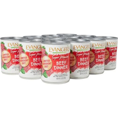 Evanger's Super Premium Beef Dinner Grain-Free Canned Dog Food Garver