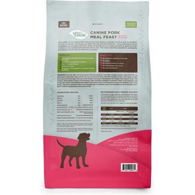 Nature's Logic 100% Natural Canine Pork Meal Feast All Life Stages Dry Dog Food, 25-lb bag slide 3 of 9