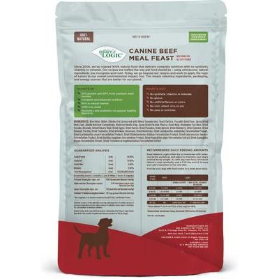 Nature's Logic 100% Natural Canine Beef Meal Feast All Life Stages Dry Dog Food, 4.4-lb bag slide 3 of 11